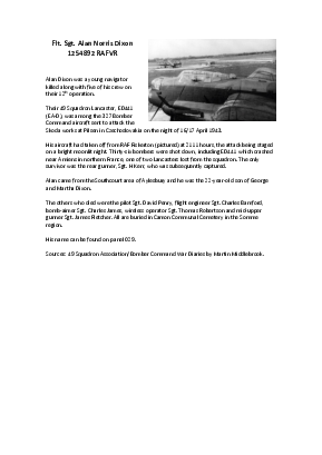 A preview of a PDF biography for Dixon, Alan Norris